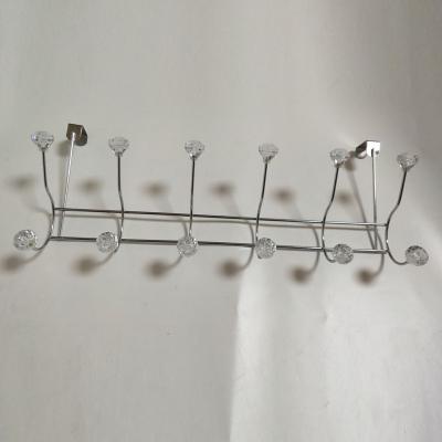 China Viable Over Door Hooks with Crystal Knobs, Organize Clothes, Coats, Robes, Towels for Bedroom, Bathroom or Closet, Chrome for sale