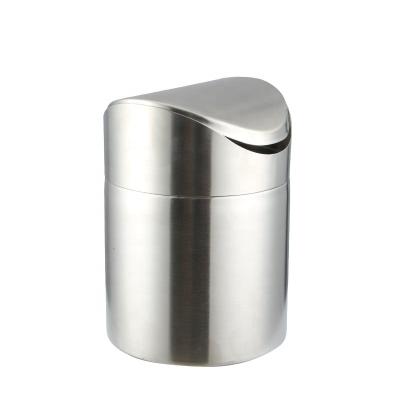 China Viable Mini Trash Can For Office With Lid Desk Trash Countertop Tiny Small Trash Can For Office Bathroom Kitchen Waste Basket for sale