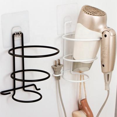 China Wall Mounted Type Good Selling Adhesive Hair Dryer Storage Holder for sale