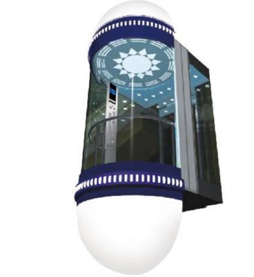 China Contemporary Capsule Type Panoramic Elevator With For Commercial for sale