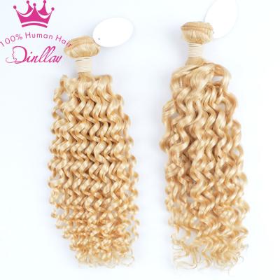 China Jerry Curl Hot Sale Hair Bundles Top Grade 613 Blonde Deep Curl Hair Extension Hair for sale