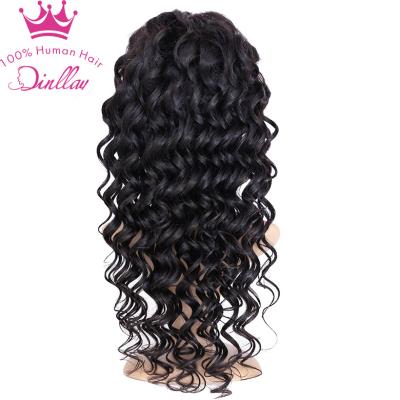 China Deep Wave 13x6 Curl HD Transparent Lace Front Human Hair Wigs Pre Plucked With Baby Hair Brazilian Hair Wig Seller for sale