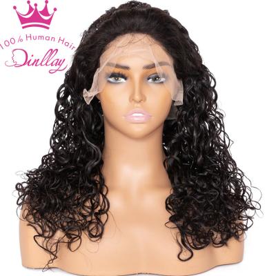 China Transparent Lace Front Wigs Human Hair Bob Wig HD Water Wave 13x6 Pre Plucked With Baby Hair Wig For Black Women for sale