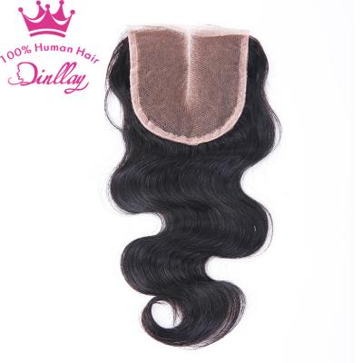 China Body Wave HD 4x4 Lace Closure Straight Transparent Swiss Hair Pre Plucked With Baby Hair Lace Closure Vendor for sale