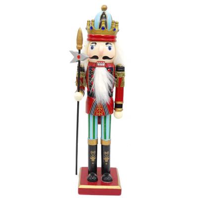 China Durable Wooden Nutcracker Ornaments Christmas Classic Hand Paint Doll Decoration Toys Christmas Gifts for sale