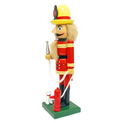 China Durable Christmas Ornaments Wooden Nutcracker Soldier Hangings Christmas Decorations Glitter Powder Nutcracker Decorations 36cm for sale