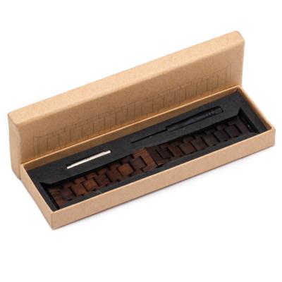 China Custom Made Recycled Eco - Friendly Brown Kraft Box For Watch Band for sale