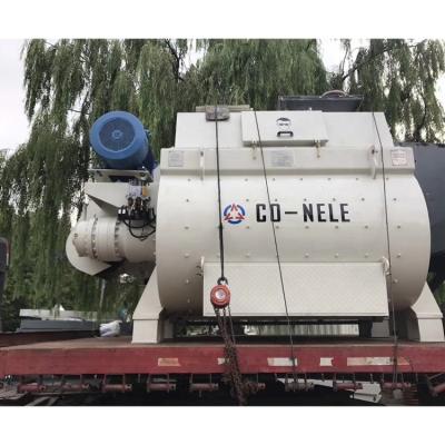 China Building Industry Standard Cement Mixer Price Series Twin-shaft Concrete Mixer Pneumatic Concrete Mixer for sale