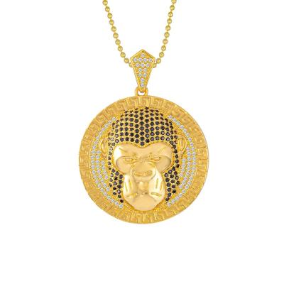 China 12Series Monkey FASHIONABLE Moissanite Diamond Necklace Gold Plated Jewelry for sale