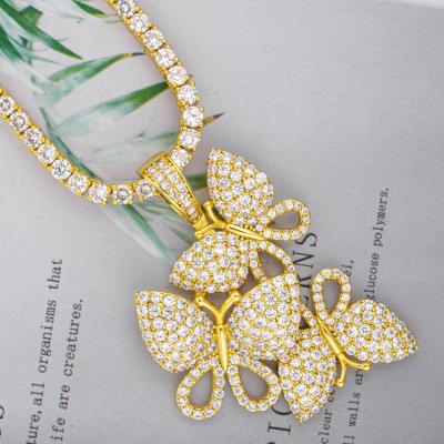 China New Religious Fashion Design Women Jewelry Butterfly Shaped Micro Zircon Choker Inlaid Necklace for sale