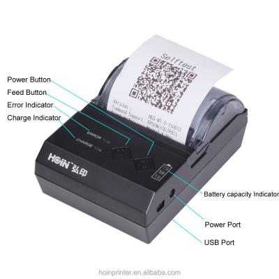 China 48mm 58mm Mini Mobile BT Recipt Thermal Printer In POS System for sale