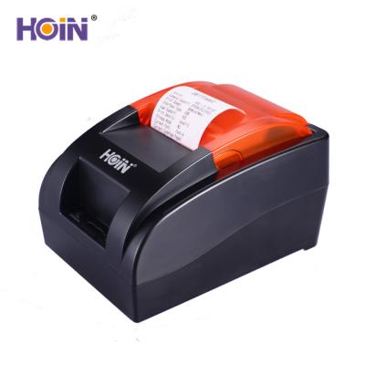 China Bestselling 58mm Hoin Bis Certified USB+RJ11 Port 58mm Mini Receipt Portable POS Machine Thermal Printer for sale