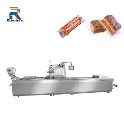 China Flexible Automatic Food Meat Thermoforming Vacuum Packing Machine For Flexible Food Web Salted Fish Salmon Egg Packaging Machine for sale