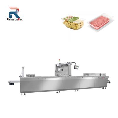 China Vacuum Cool Gas Food Pizza Flush Packing Machine , MAP Thermoforming Machine for sale