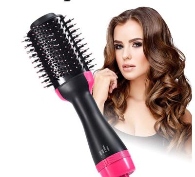 China Hot Airbrush One Step Hair Dryer Volumizer 3 in 1 Brush Rotate Straightening Ion Ceramic Blow Dryer Negative Curling Brush for sale