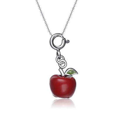 China High quality new arrival 925 sterling silver rhodium plated jewelry fruit necklace women jewelry pendant jewelery for sale