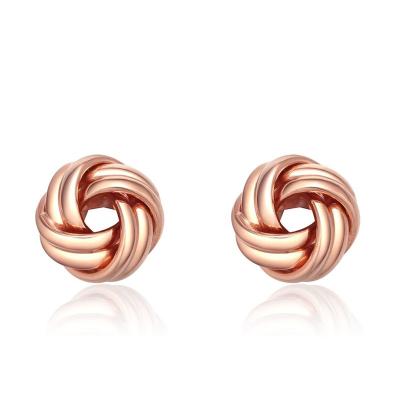 China Minimalism Sterling Silver Rose Gold Plated Earring 925 Women Gift Stud Earring Lead Free Nickel Free Best Selling Jewelry for sale