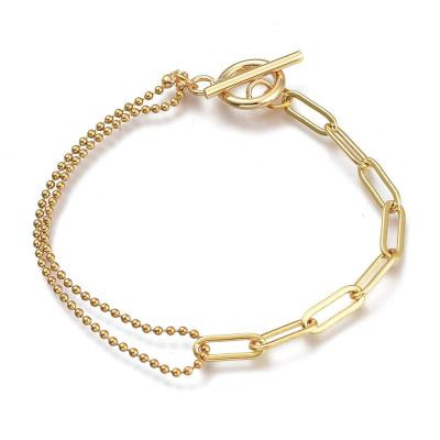 China FASHIONABLE Adjustable Bracelets 18k 925 Gold Hand Jewelry Link Chain Men Plated Women Chain Bracelet for sale