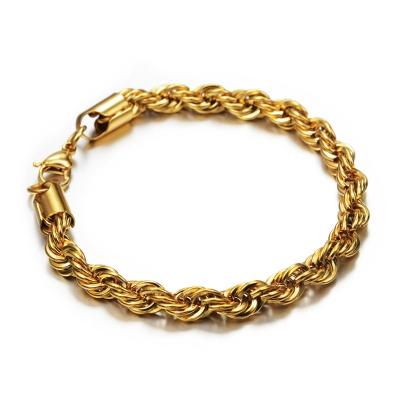 China TRENDY Plated Link 925 Gold Women Chain Hand Bracelets Chain Men Jewelry 18k Bracelet Adjustable Chain Bracelet for sale