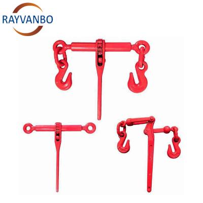 China Construction Works Heavy Duty Painted Forged European Type Alloy Steel G70 G80 G100 Cargo Control Ratchet Load Binding Red Color for sale