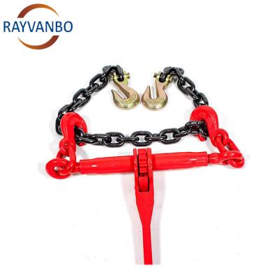 China Construction Works G80 8mm Ratchet Load Chain Lever Type Binding with Grab Hooks and Safety Pin Comply to En12195-3 for sale