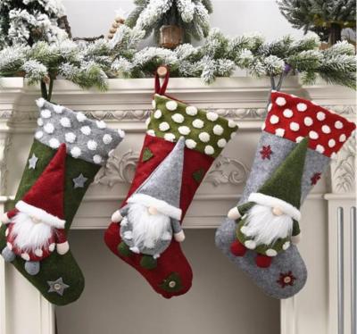 China Safe Decorative Candy Sock Christmas Bag Hotel Hanging Home Decoration For Gifts Kids for sale