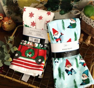 China Wholesale Custom Promotional Hand Towels Safe For Kids Christmas Towels Cotton Christmas Gift for sale