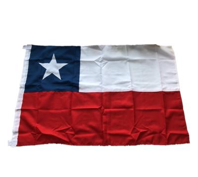 China Child Safe Star Child Safe Red White Blue Quilting Embroidery Republic of Chile Flag Customized Flag for sale