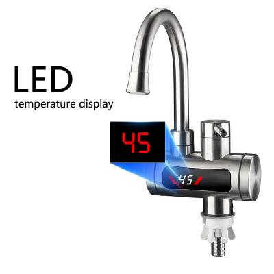 China Electric Faucet Bathroom Wash Basin Taps Water Heater LED Digital Display for sale