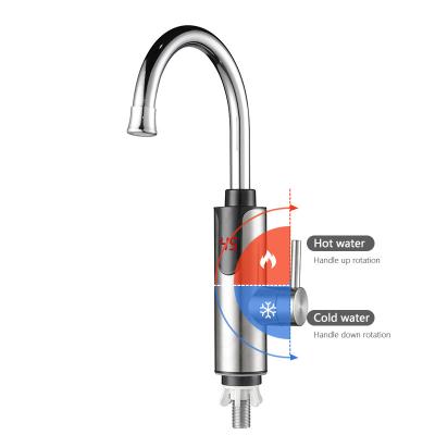 China Calentador de agua instantáneo grifo de mezclador de frío y caliente para el fregadero de la cocina en venta