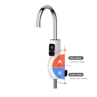 China Display de temperatura instantánea de agujero único Cocina grifo de agua caliente y fría en venta