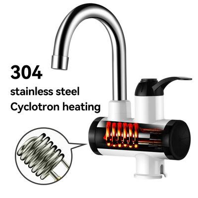 China 3300W 304 Stainless Steel Electric Hot Water Heater Tap For Bathroom Hot Water Supply for sale