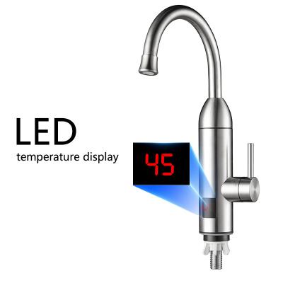 China LED Temperature Display Electric Heating Faucet 24 Hour On Demand Hot Water Supply for sale