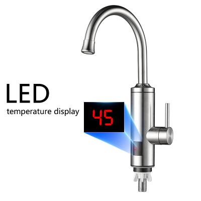 China Wand gemonteerd warm water op aanvraag LED-temperatuurscherm Elektrisch warmwaterverwarmingskraan Te koop