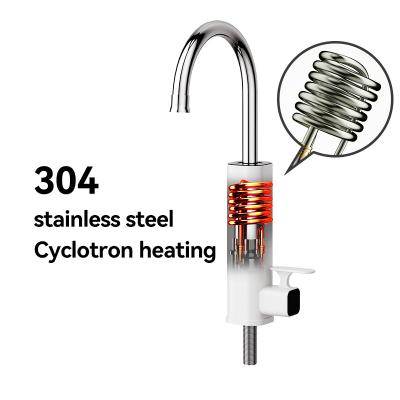 China 360 Deg Free Rotation 304 Stainless Steel Electric Heating Water Faucet With 3s Fast Heating for sale