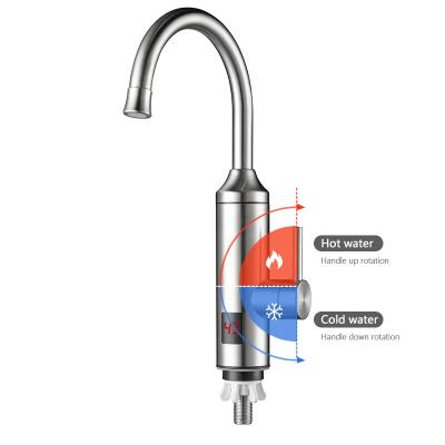 China Tankless Dual Use Hot And Cold Water Tap For Kitchen And Bathroom Water Heater Tap for sale