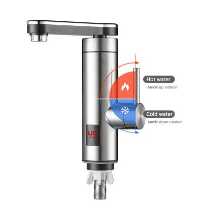 China 3300W grifo de calefacción eléctrica instantánea cuenca de baño grifos calientes y fríos de un solo mango en venta