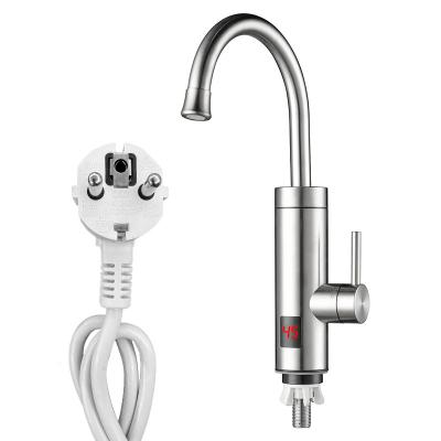 China EU Plug Instant Electric Hot Water Tap Roestvrij staal Keuken waterverwarmer kraan Te koop