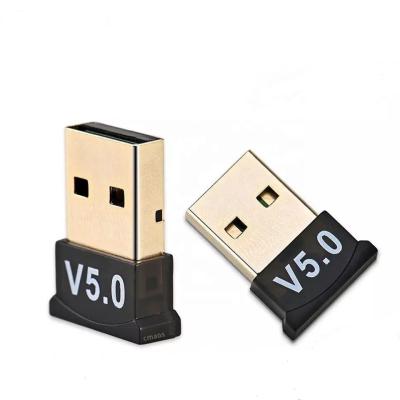 China Portable USB BT 5.0 BT Transmitter Adapter Receiver BT Audio Dongle Wireless USB Adapter For Computer PC Laptop for sale