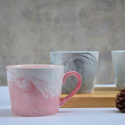 China Household Marbling Ceramic Mug Tea Cup Gift Coffee Mug European Creative Milk Mug for sale