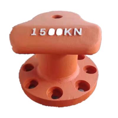 China Customized Factory Made Cast Steel Marine Type Mooring Cast Iron Height T Head Bollard for sale