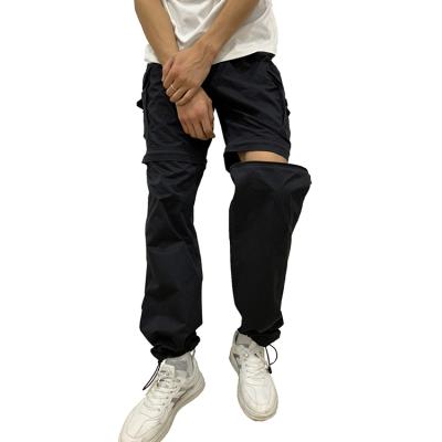 China Street Style Anti-Wrinkle Elastic Pants Men's Loose Fit Elastic Drawstring Cargo Pants for sale