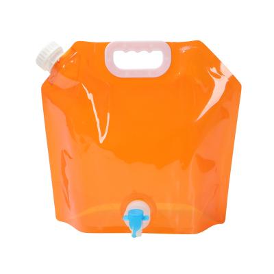 China Moisture Proof Outdoor Sports Drinking Spout Pouch Bags Plastic Bpa Free 5 Liter Collapsible Foldable Water Bag Container for sale