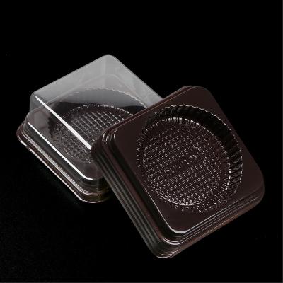 China Disposable Square Clear Biscuit Packaging Container Blister Inner Tray For Cookie/bakery/mooncake for sale