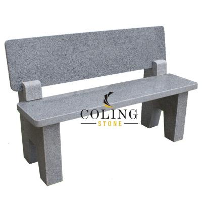 China Factory LA085-1 Wholesale Modern Outdoor Living Outdoor Furniture Granite Ornamental Garden Stone Table Benches Outdoor Park Bench for sale