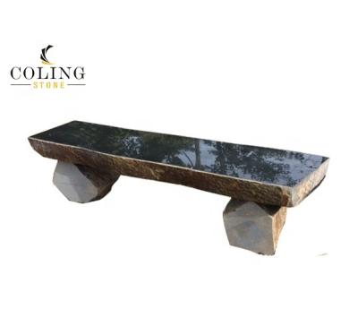 China Modern Cheap Garden Outdoor Stone Table and Benches Garden Stone Furniture with Backrest Modern Granite Park Bench for Sale for sale