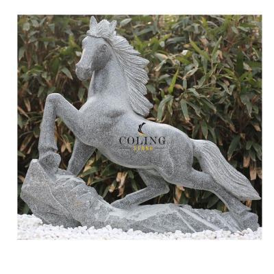 China SD001 Handwork Hand Carved Garden Decoration Stone Horse Garden Sculpture Stone Horse Statue for sale