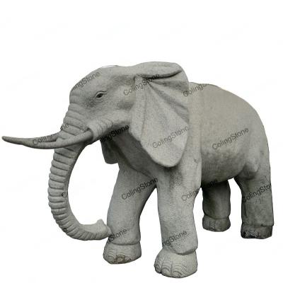 China SX116 Features Decoration Garden Ornamentive Landscaping Large Stone Elephant Stone Carving Figures for sale