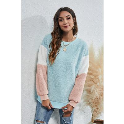 China I514 Best Selling Anti-wrinkle Patchwork Women Winter Casual Warm Sweatshirts for sale