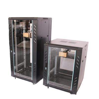 China Cabina de rack de servidores al aire libre hecha de acero laminado en frío SPCC para el gabinete de red 16u en venta